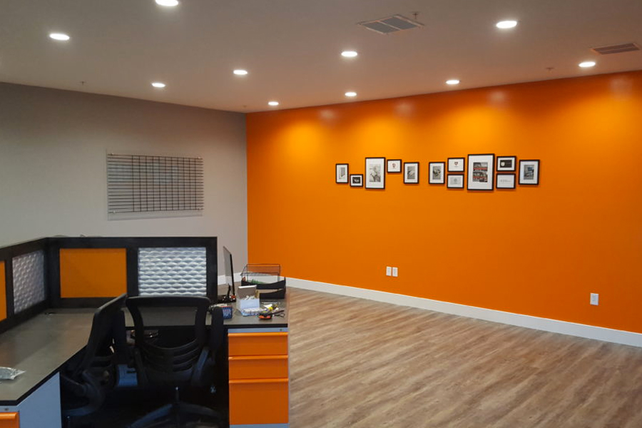 office wall orange